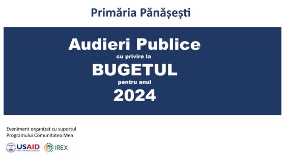 Bugetul comunei Pănășești pentru anul 2024