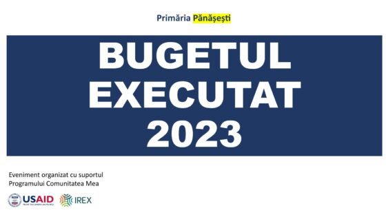 Bugetul executat pe anul 2023