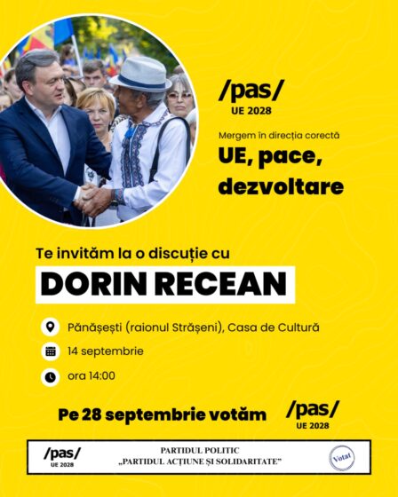 Duminică 14.09.2025/ ora 14.00 Casa de Cultură Pănășești, invitat Dorin Recean